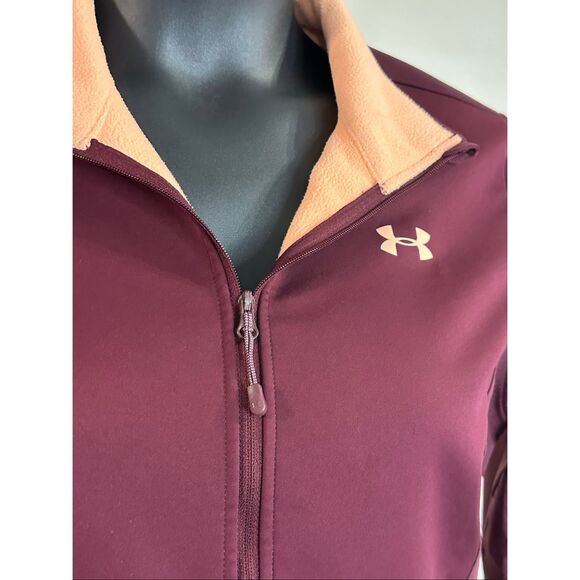 Under Armour Women's Burgundy Fitted Coldgear Infrared Shield Jacket Medium - Picture 3 of 7